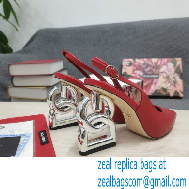 Dolce  &  Gabbana Heel 10.5cm Slingbacks Red with DG Heel 2022